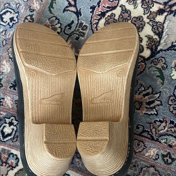 Dansko Missy Mary Jane Clog Black Leather Size 37 Women's - Picture 3 of 12